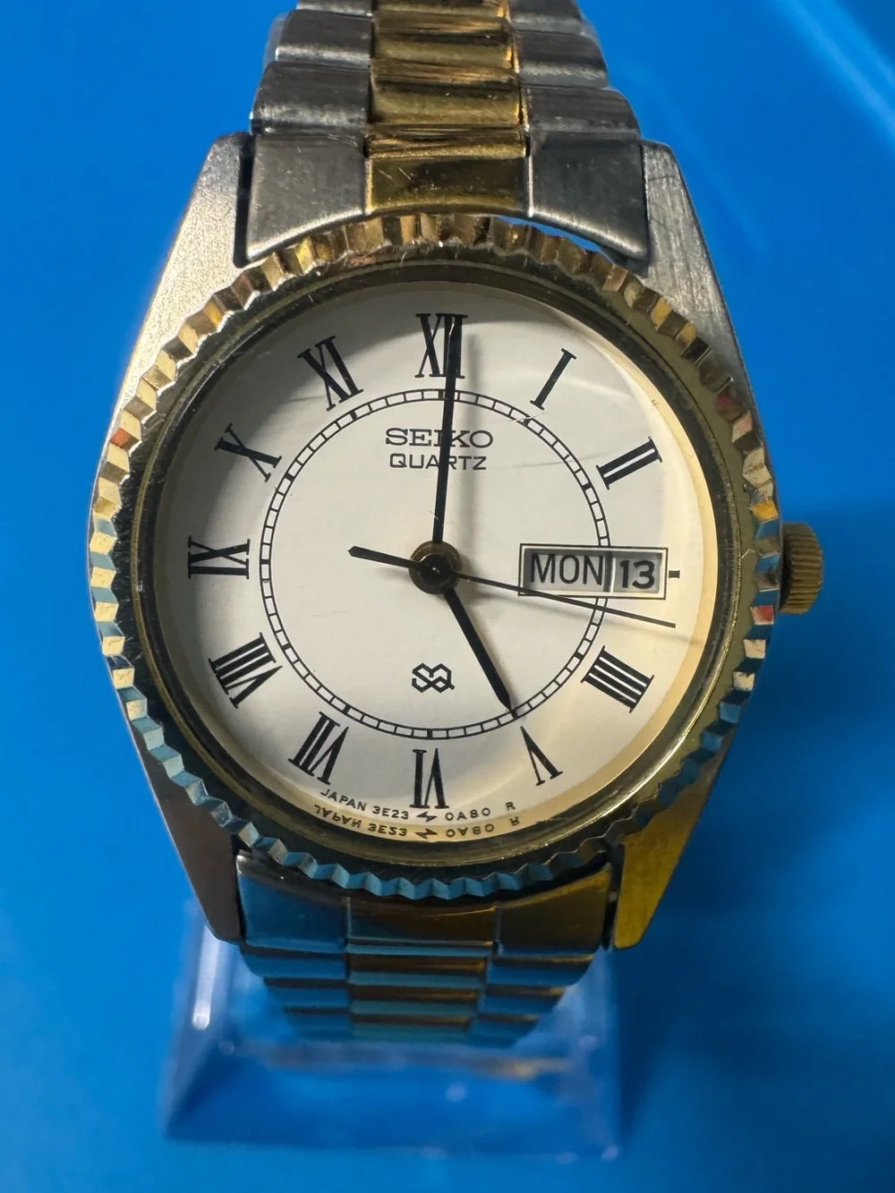 Seiko Gold and Silver Two-Tone Roman Numeral Dial Watch